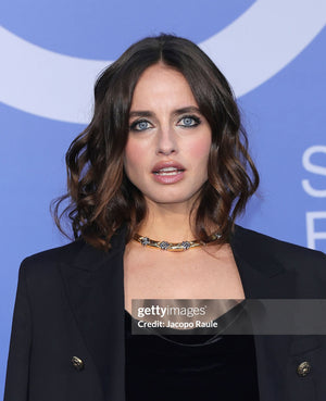 Matilde Gioli wears Pennisi Jewels during the Sustainable Fashion Awards 2024 in Milano