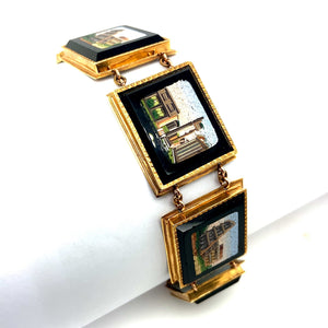 Victorian gold and micromosaic bracelet