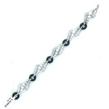 Onyx and diamond bracelet