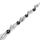 Onyx and diamond bracelet