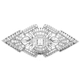 An Art Déco platinum ad diamond brooch. France, 1930.