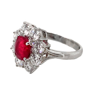 Diamond and Burma ruby ring, 1960