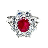 Diamond and Burma ruby ring, 1960