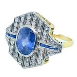 diamond and sapphire ring