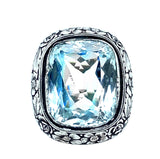 Belle Epoque gold aquamarine ring. 1900