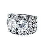 Art Deco platinum and diamond toi e moi ring