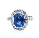 Vintage diamond and sapphire ring