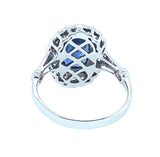 Vintage diamond and sapphire ring