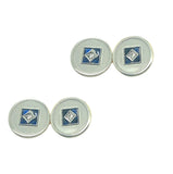 Art Déco diamond and sapphire cufflinks