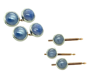 Star sapphire cufflinks set