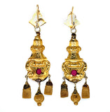 Georgian gold enamelled tassel earrings