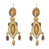 Antique gold and seed pearl chandelier earrings