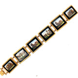 Victorian gold and micromosaic bracelet