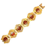 Antique gold and agate bracelet