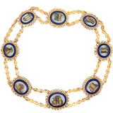 Exquisite gold micromosaic necklace.