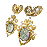 Victorian gold and enamel earrings