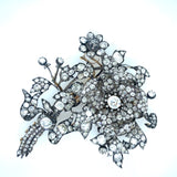 Important Antique diamond trembling brooch. 1850