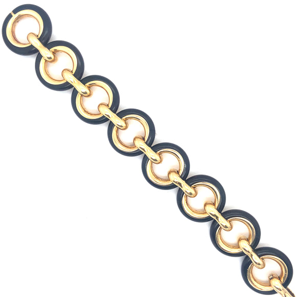 Bracelet design italien Or blanc Saphirs - 8865000161609 - 58 Facettes