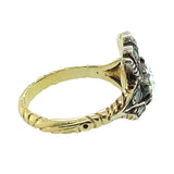 Georgian gold, silver and diamond ring