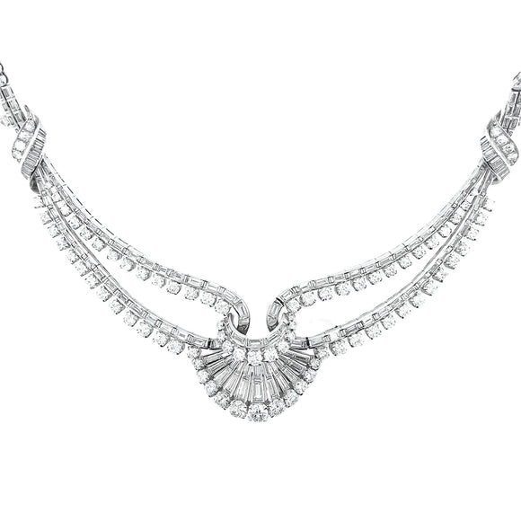 Art Deco platinum and diamond necklace, 1930
