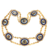 Exquisite gold micromosaic necklace.