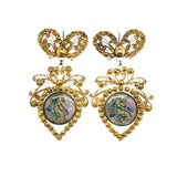 Victorian gold and enamel earrings