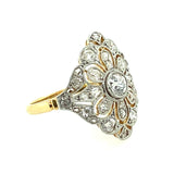 Edwardian gold and platinum diamond ring 1900