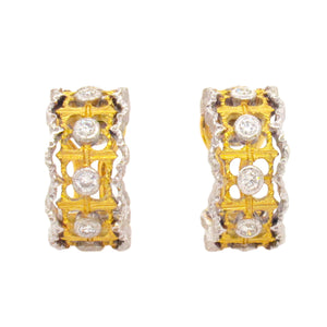 Buccellati, gold and diamond earrings