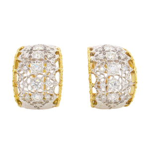 Buccellati, gold and diamond earrings