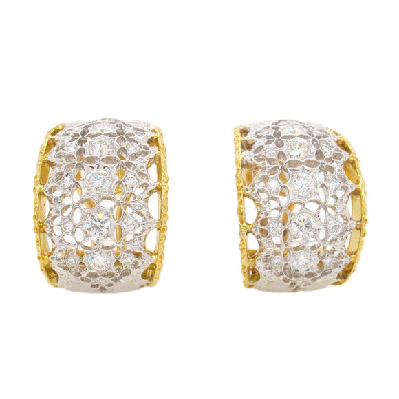 Buccellati, gold and diamond earrings