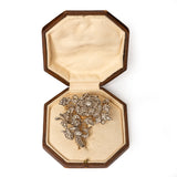 Important Antique diamond trembling brooch. 1850