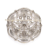 Edwardian platinum and diamond brooch pendant, 1900