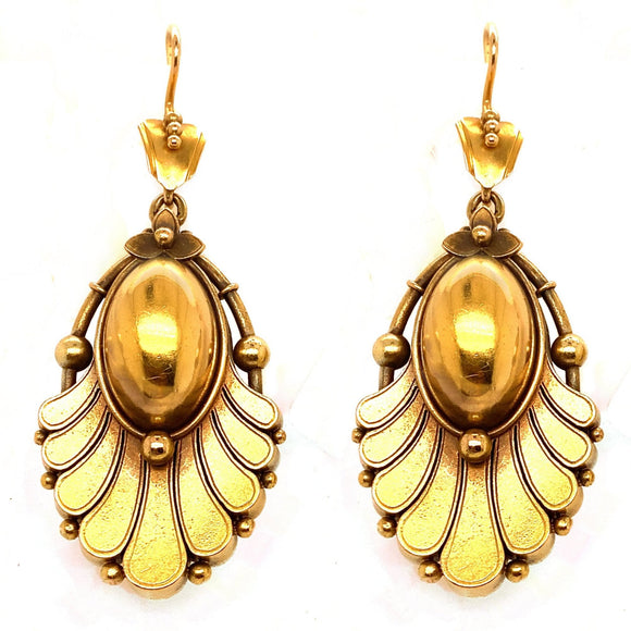 Victorian gold earrings