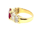 Italian Burma Ruby and diamond ring